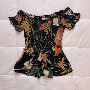 Exotic Off-The-Shoulder Top